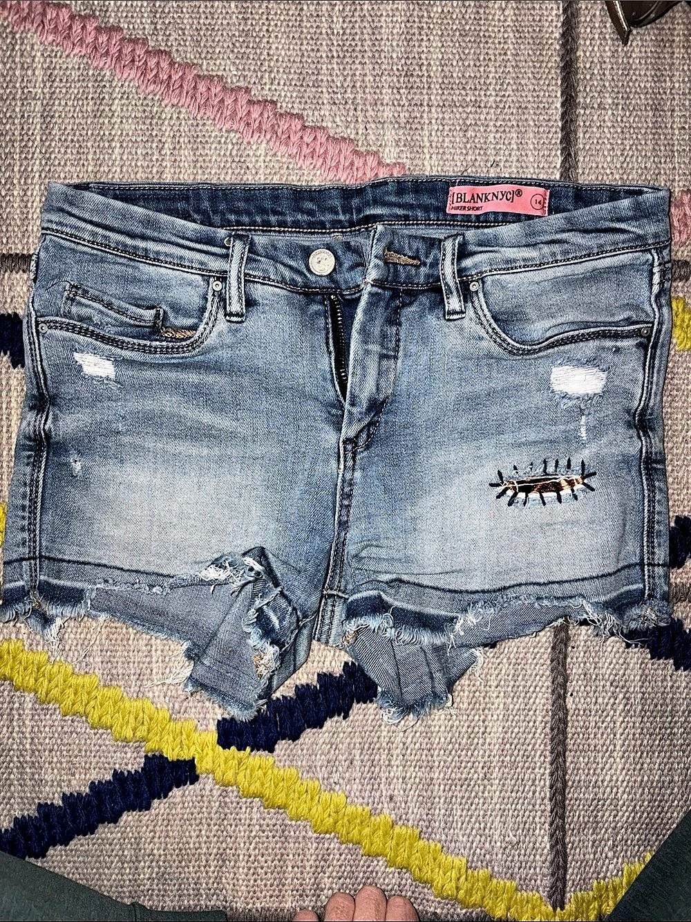 Blank NYC Hiker Short Denim Hiker Shorts Girls Size 14